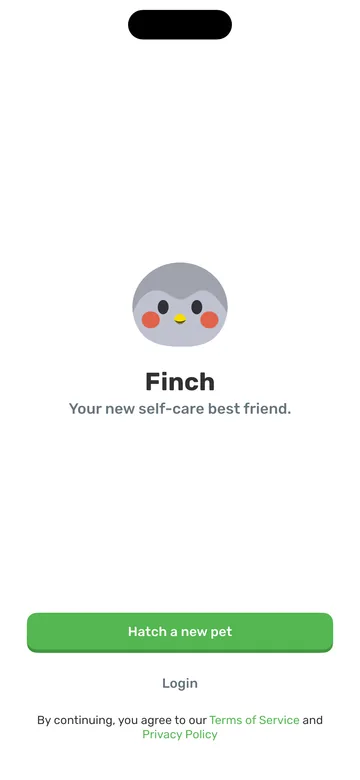 Finch app screen map preview
