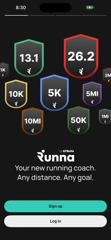 Runna app screen map preview
