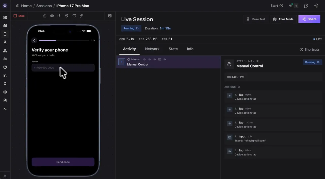 A live mobile preview build open for product review